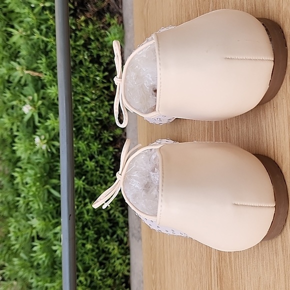 Allegra K Pointed Toe Clear Rhinestone Ballet Lake Cream Flats Size 7 NWOT - Picture 4 of 12